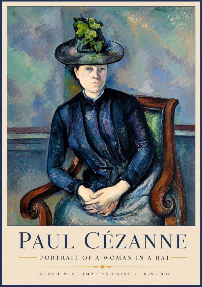 Paul Cézanne Portrait of a Woman II No2 - Plakat