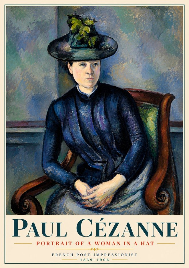 Paul Cézanne Portrait of a Woman II No6 - Plakat