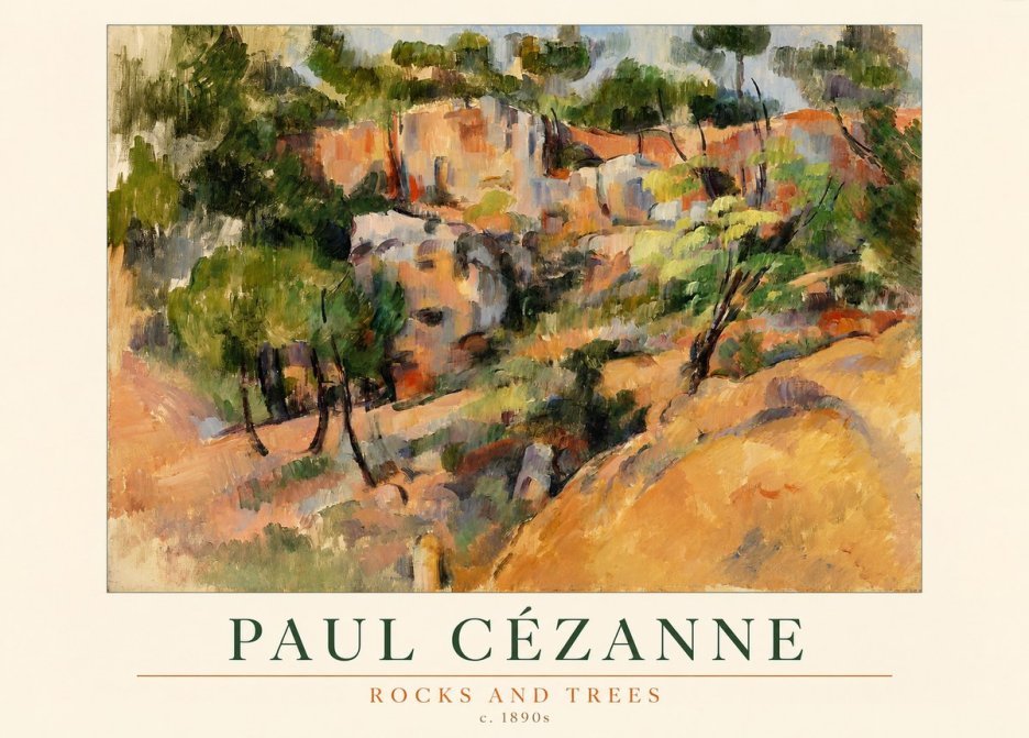 Paul Cézanne Rocks and Trees III No1 - Plakat