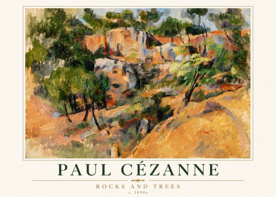 Paul Cézanne Rocks and Trees III No4 - Plakat