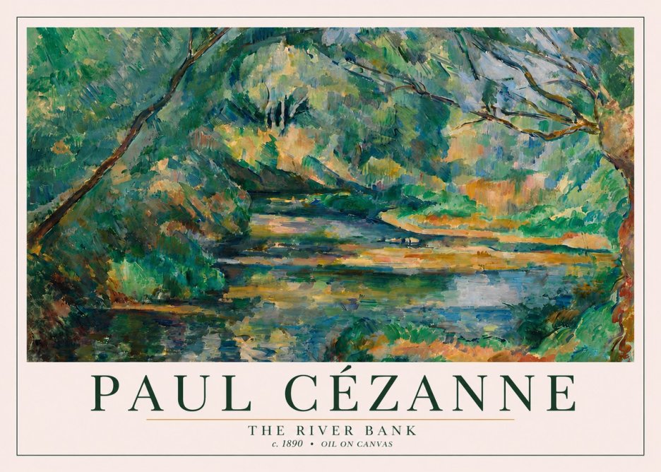 Paul Cézanne The River Bank No3 - Plakat