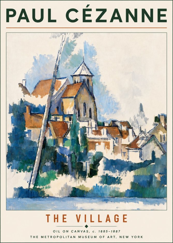 Paul Cézanne The Village II No5 - Plakat