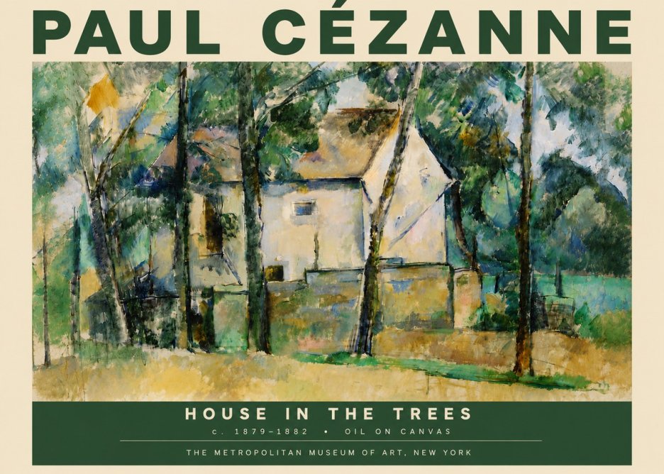 Paul Cézanne House in the Trees No4 - Plakat