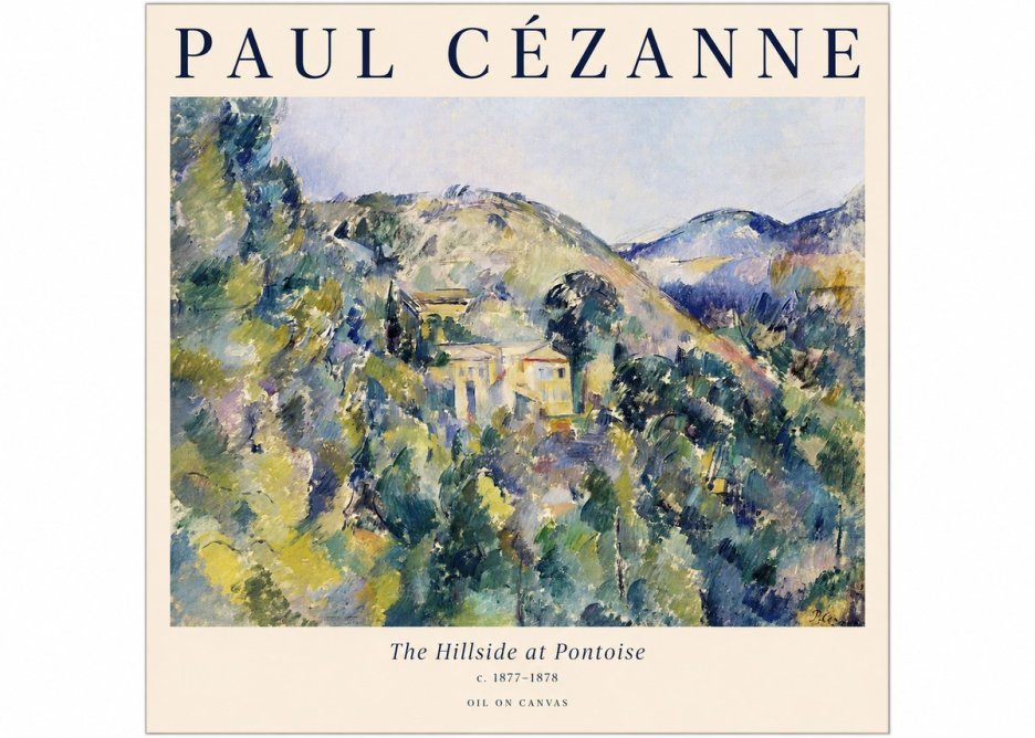 Paul Cézanne The Hillside at Pontoise No1 - Plakat