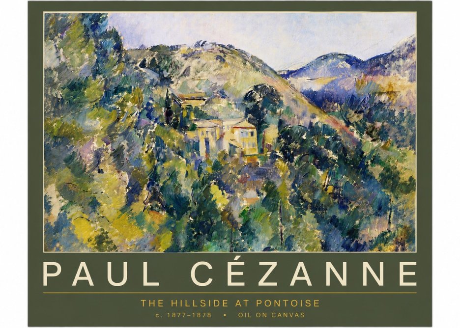 Paul Cézanne The Hillside at Pontoise No6 - Plakat