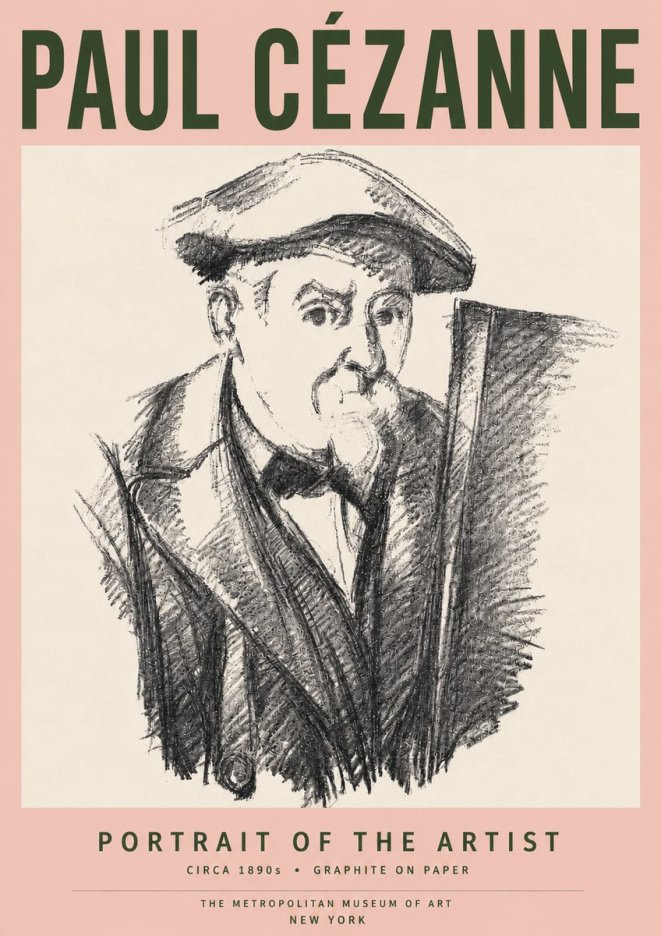Paul Cézanne Portrait of the Artist III No5 - Plakat