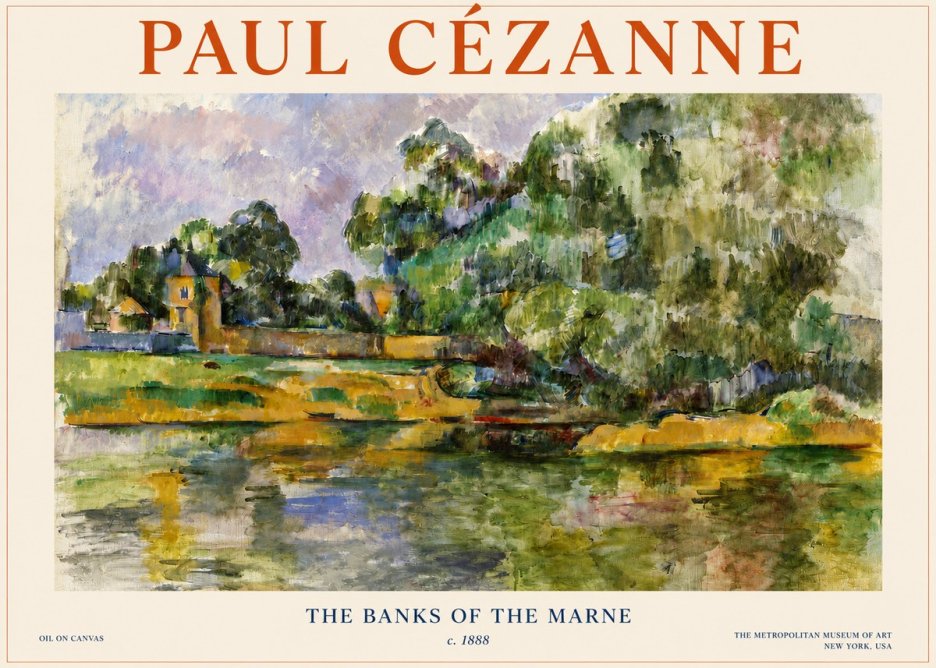 Paul Cézanne The Banks of the Marne No3 - Plakat