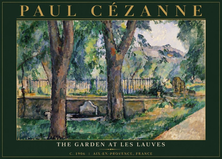 Paul Cézanne The Garden at Les Lauves No6 - Plakat
