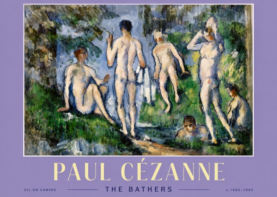 Paul Cézanne The Bathers No4 - Plakat