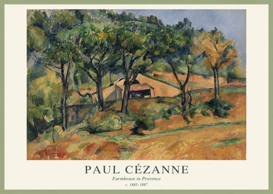 Paul Cézanne Farmhouse in Provence No1 - Plakat