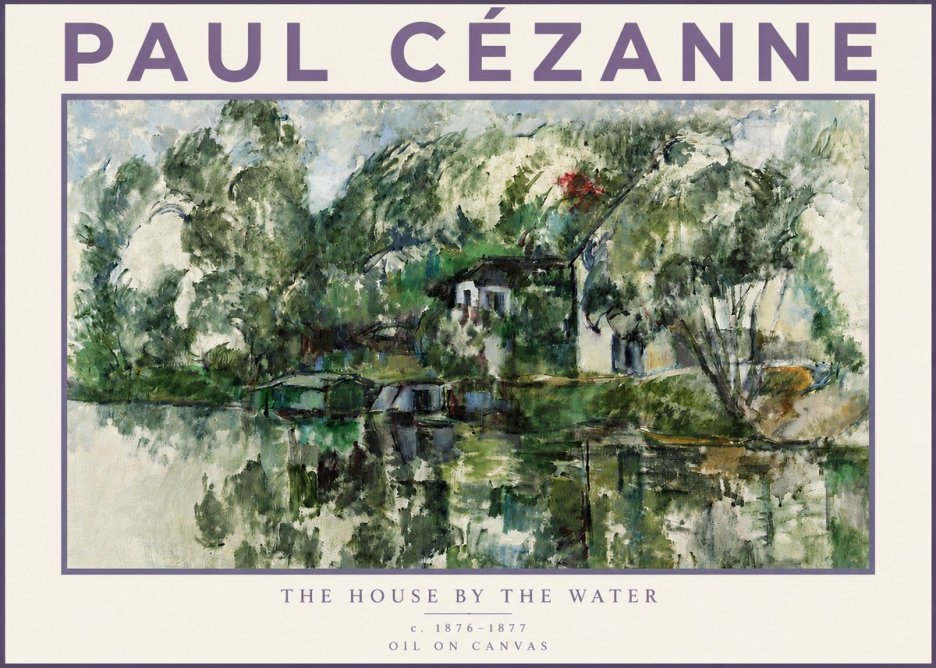 Paul Cézanne The House by the Water No3 - Plakat