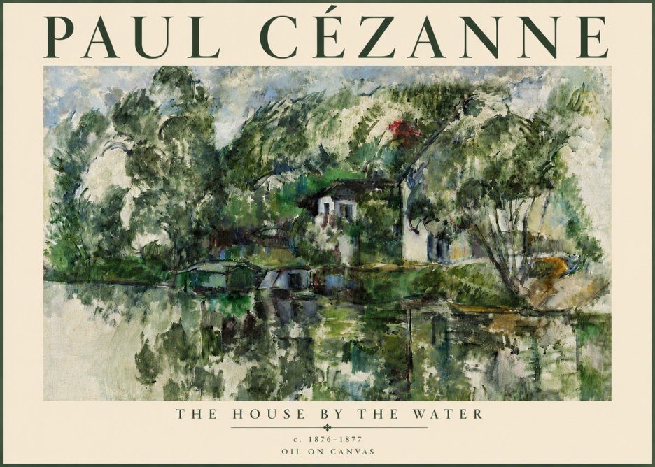 Paul Cézanne The House by the Water No5 - Plakat
