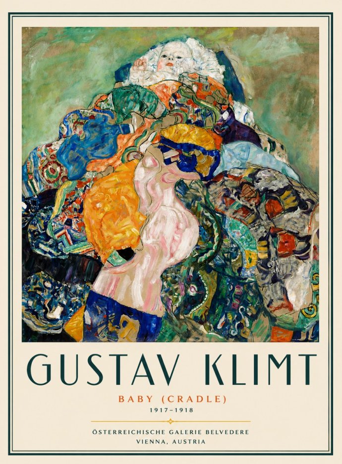 Klimt Baby (Cradle) No6 - Plakat