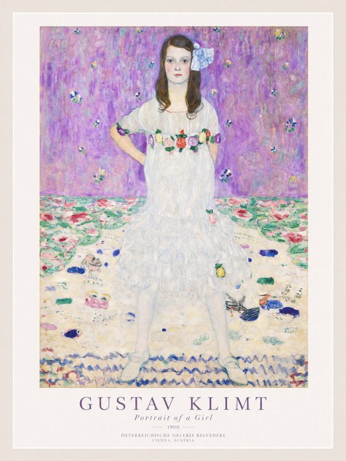 Klimt Portrait of a Girl No1 - Plakat