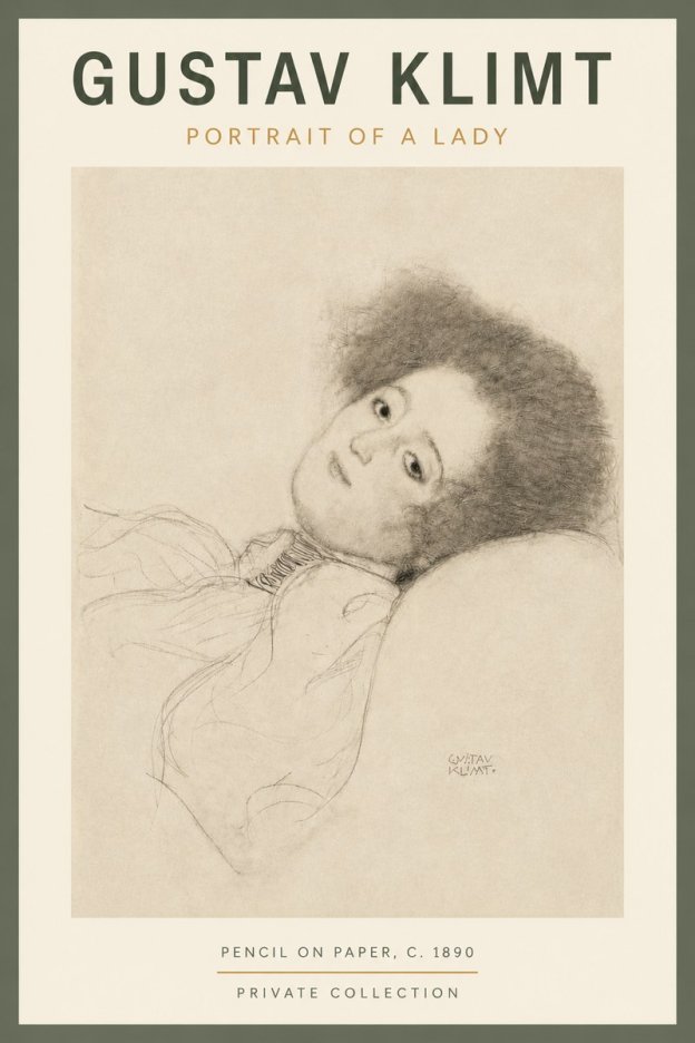 Klimt Portrait of a Lady No4 - Plakat