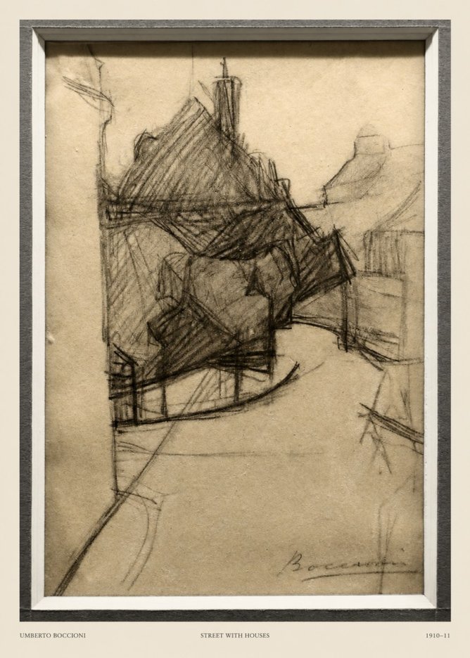 Umberto Boccioni Street with Houses No6 - Plakat
