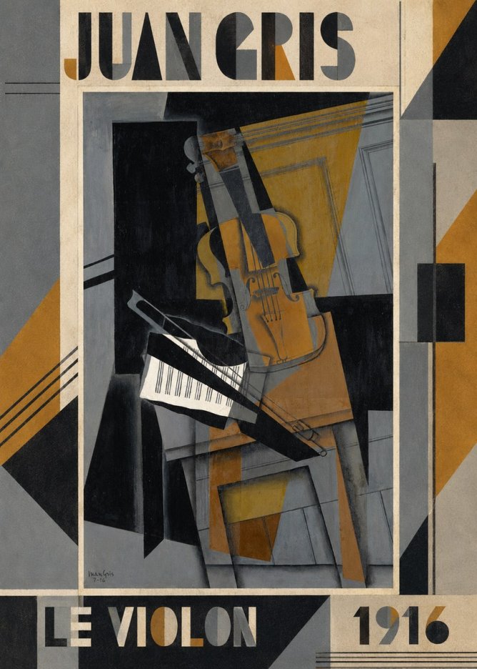Juan Gris Le Violon No1 - Plakat