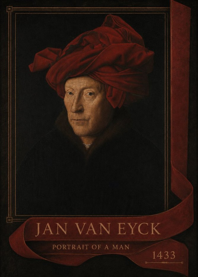 Jan van Eyck Portrait of a Man II No4 - Plakat