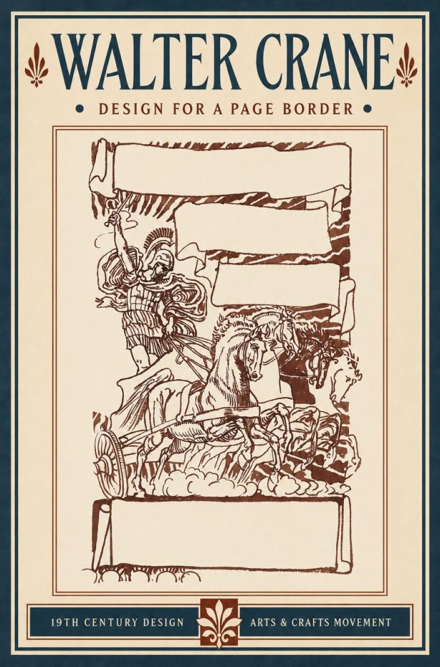 Walter Crane Design for a Page Border No4 - Plakat