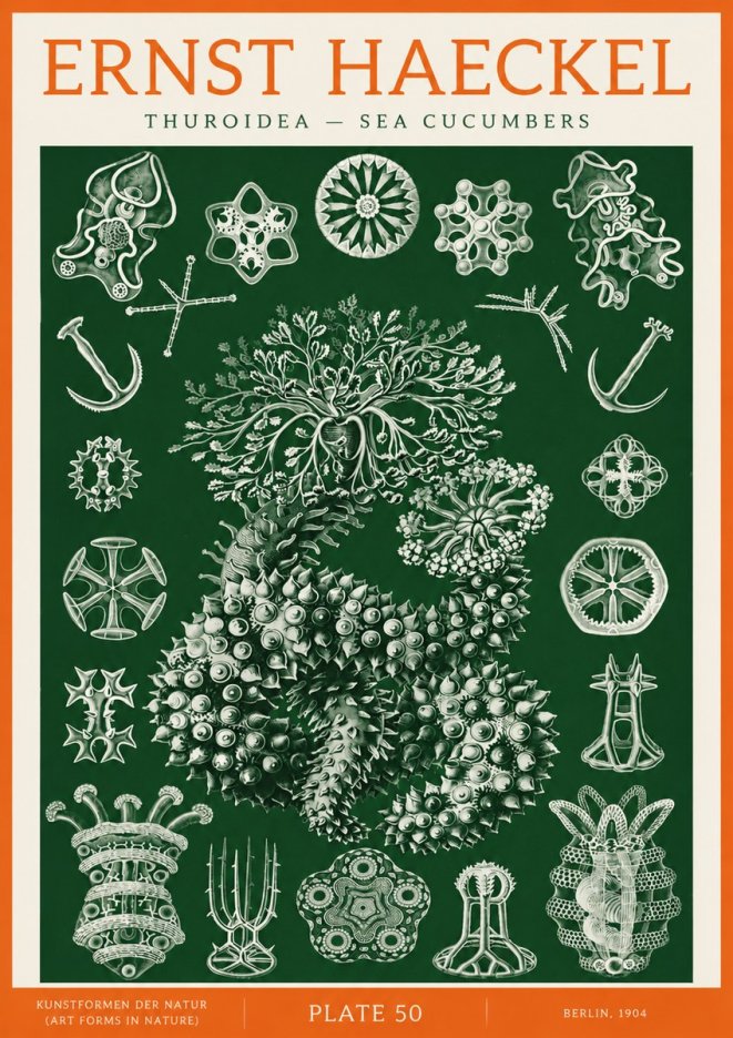 Ernst Haeckel Thuroidea - Sea Organisms No3 - Plakat