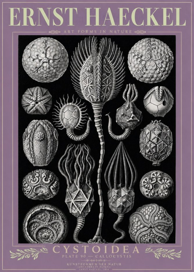 Ernst Haeckel Cystoidea - Callocystis No3 - Plakat