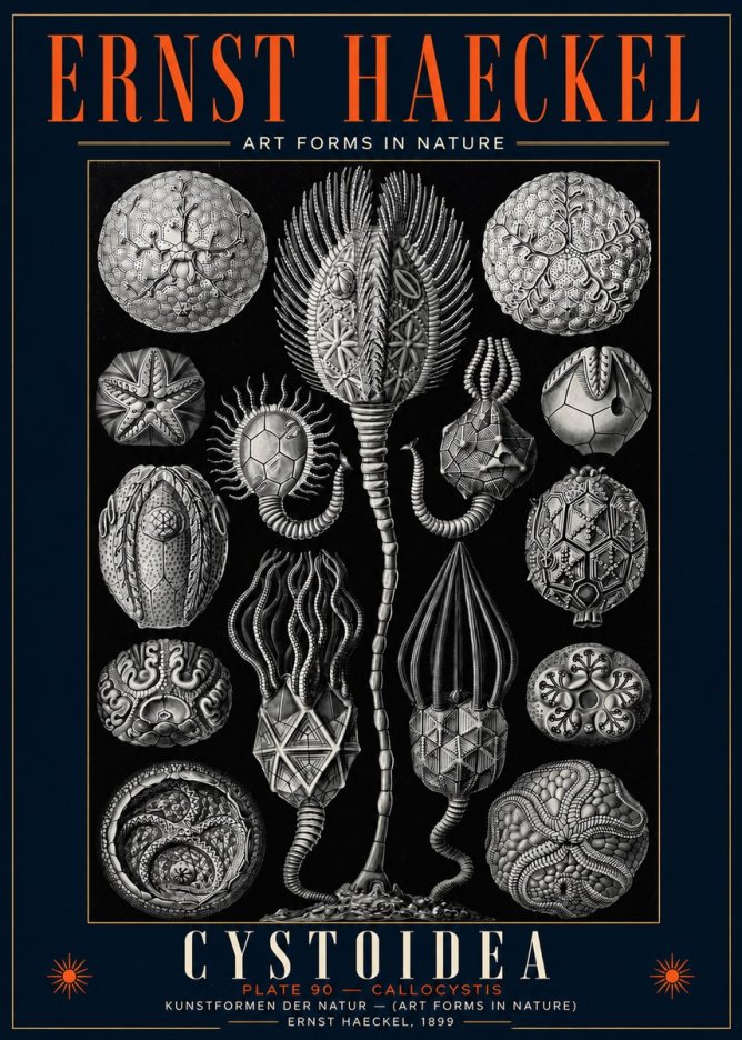 Ernst Haeckel Cystoidea - Callocystis No5 - Plakat
