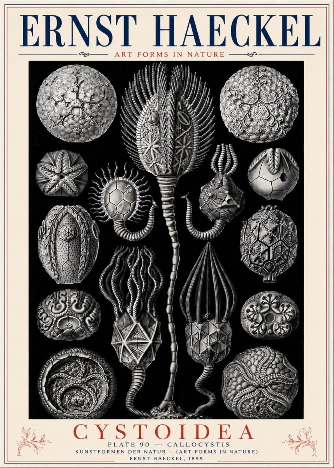 Ernst Haeckel Cystoidea - Callocystis No6 - Plakat