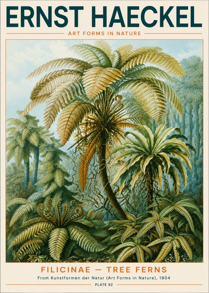 Ernst Haeckel Filicinae – Tree Ferns No3 - Plakat