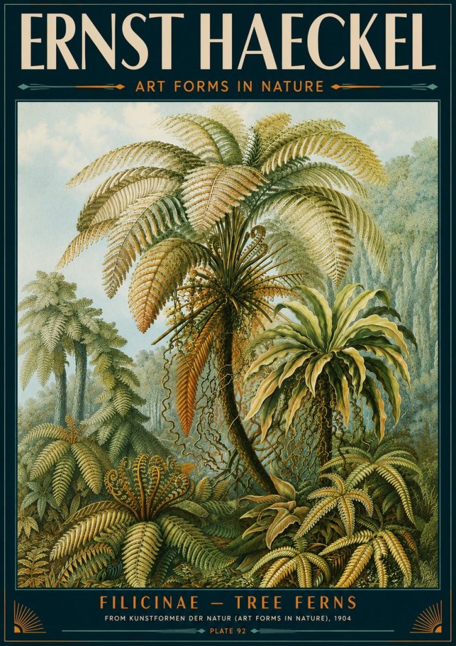 Ernst Haeckel Filicinae – Tree Ferns No5 - Plakat