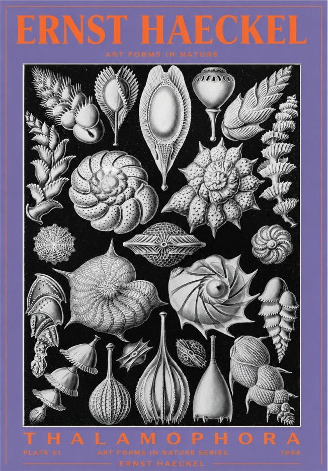 Ernst Haeckel Thalamophora No3 - Plakat