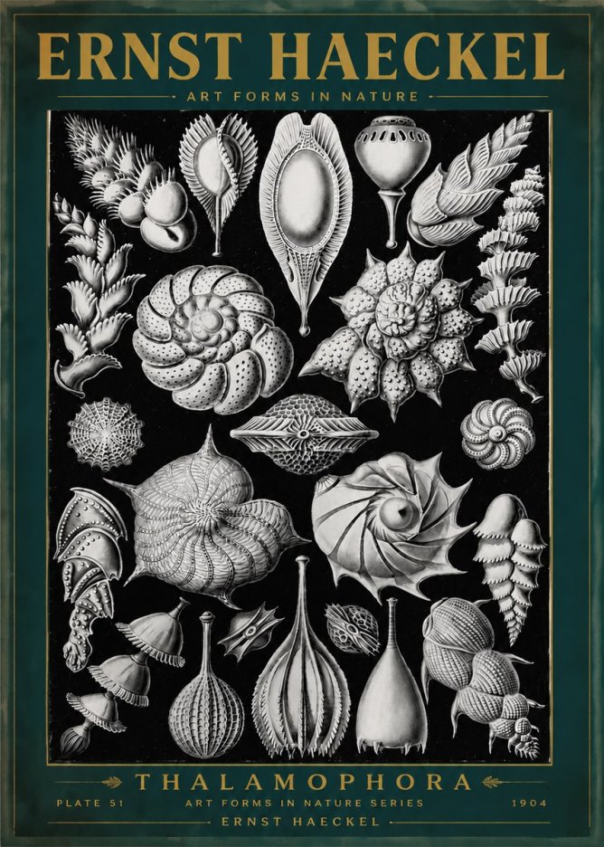 Ernst Haeckel Thalamophora No5 - Plakat