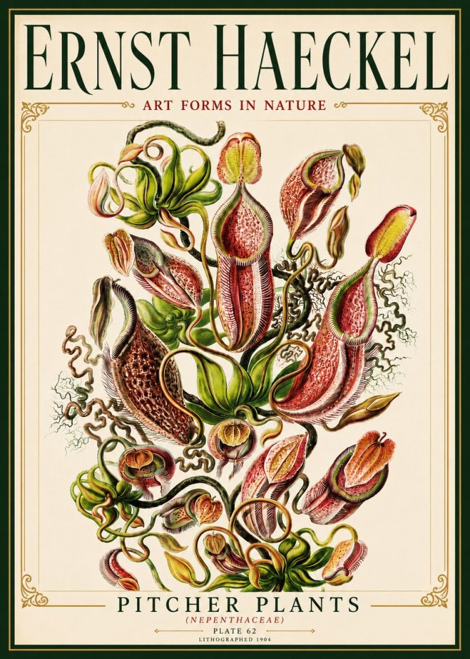 Ernst Haeckel Pitcher Plants No6 - Plakat