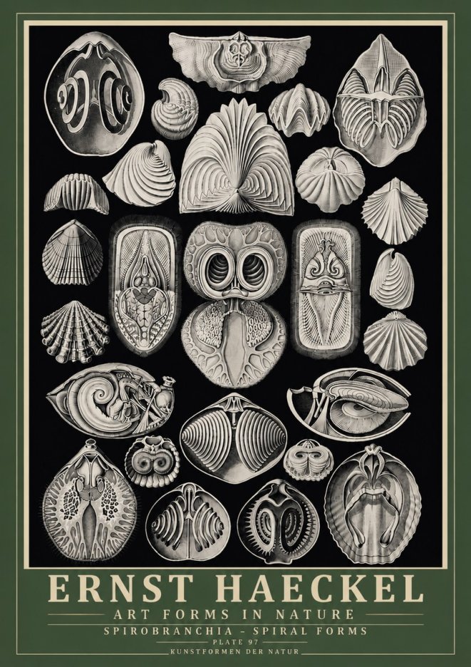 Ernst Haeckel Spirobranchia No6 - Plakat