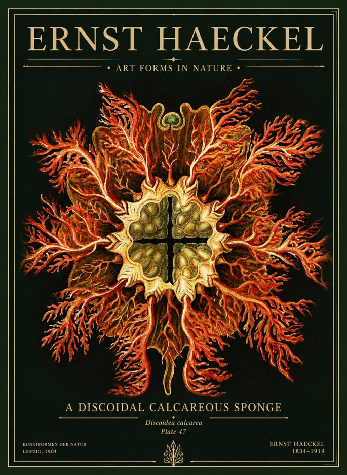 Ernst Haeckel Marine Organism No5 - Plakat