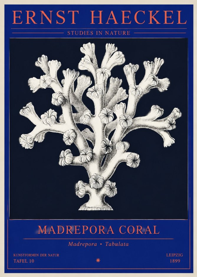 Ernst Haeckel Corallium Rubrum I No4 - Plakat
