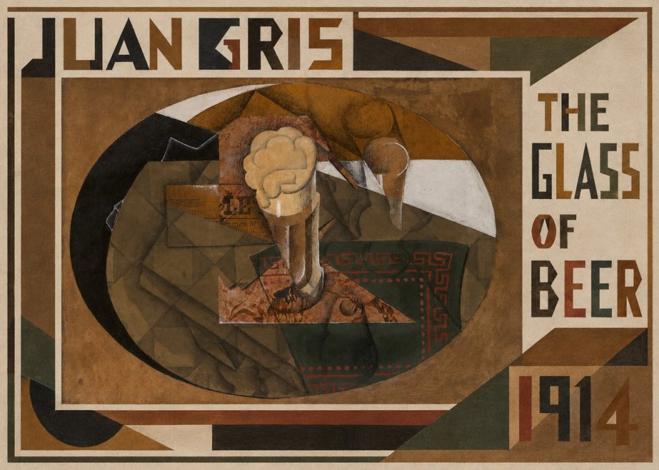 Juan Gris The Glass of Beer No1 - Plakat