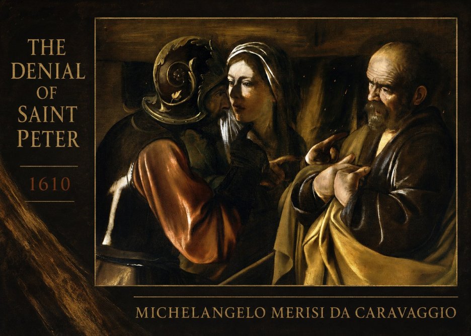 Michelangelo Merisi da Caravaggio The Denial of Saint Peter No2 - Plakat