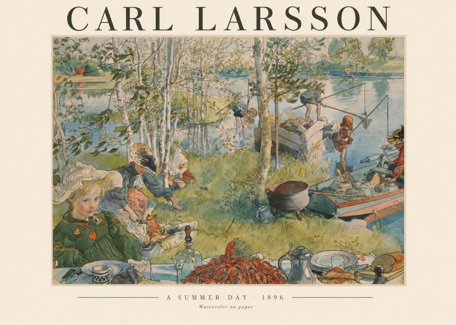 Carl Larsson A Summer Day No1 - Plakat