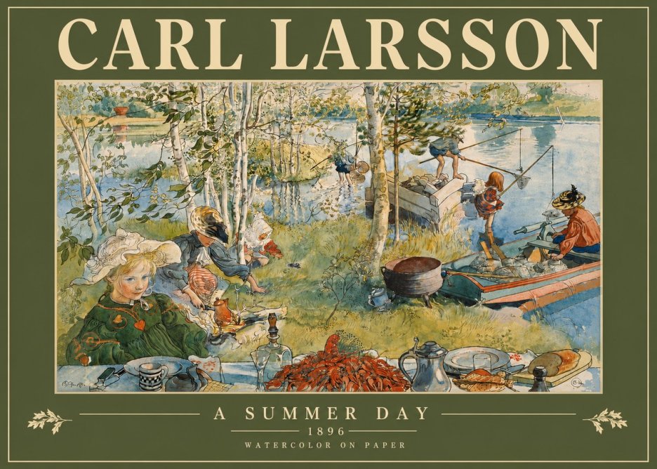 Carl Larsson A Summer Day No3 - Plakat