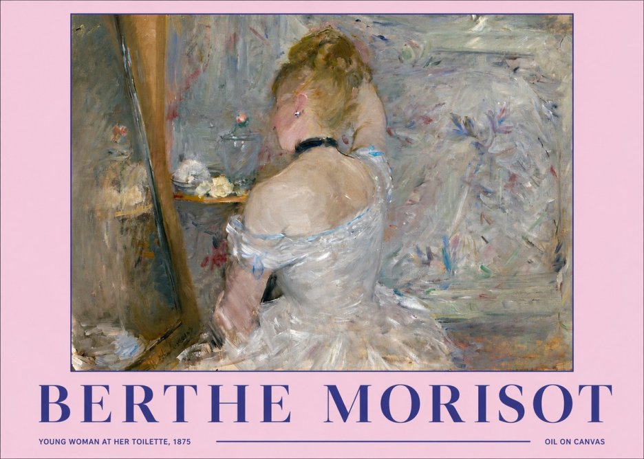 Berthe Morisot Young Woman at Her Toilette No2 - Plakat