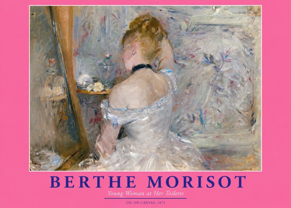 Berthe Morisot Young Woman at Her Toilette No3 - Plakat