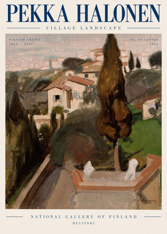 Pekka Halonen Village Landscape No6 - Plakat