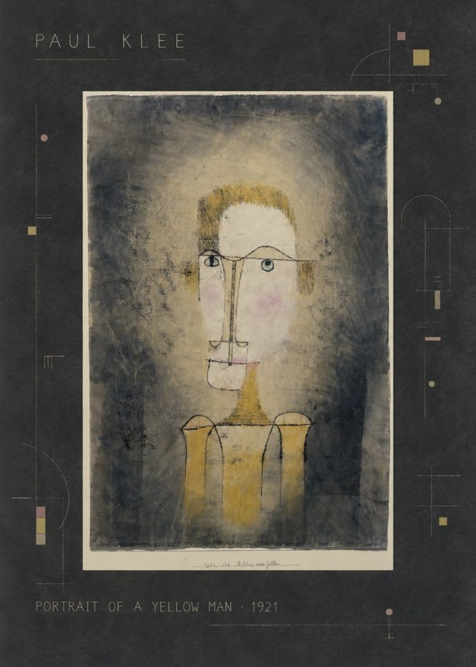 Paul Klee Portrait of a Yellow Man No2 - Plakat