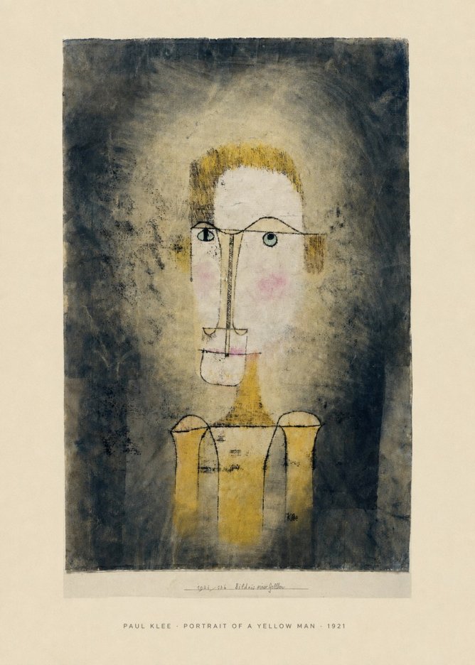 Paul Klee Portrait of a Yellow Man No6 - Plakat