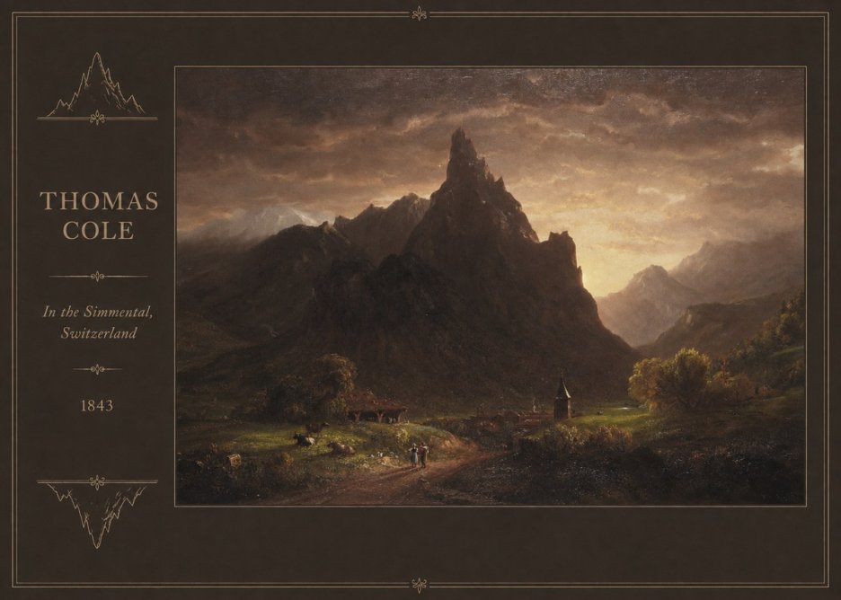 Thomas Cole In the Simmental, Switzerland No2 - Plakat