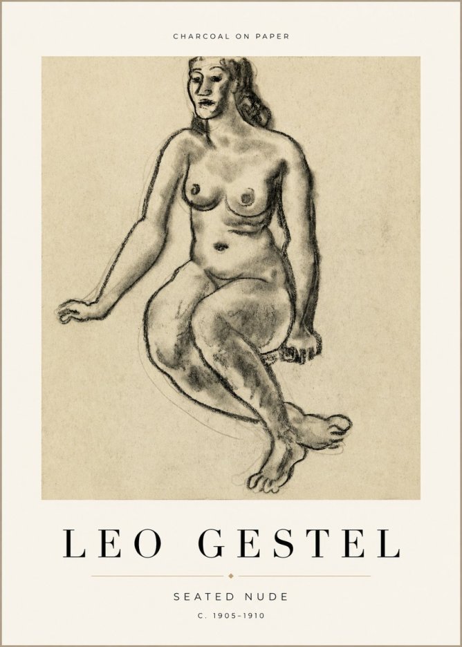Leo Gestel Seated Nude No1 - Plakat