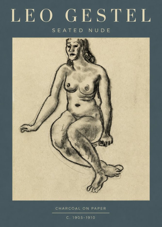 Leo Gestel Seated Nude No2 - Plakat