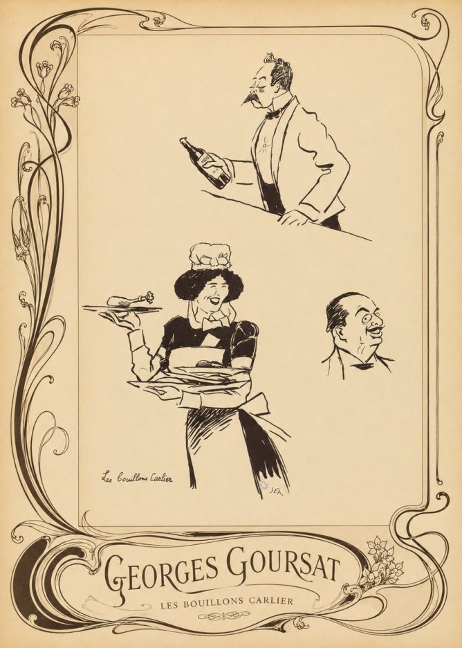 Georges Goursat Les Bouillons Carlier I No5 - Plakat