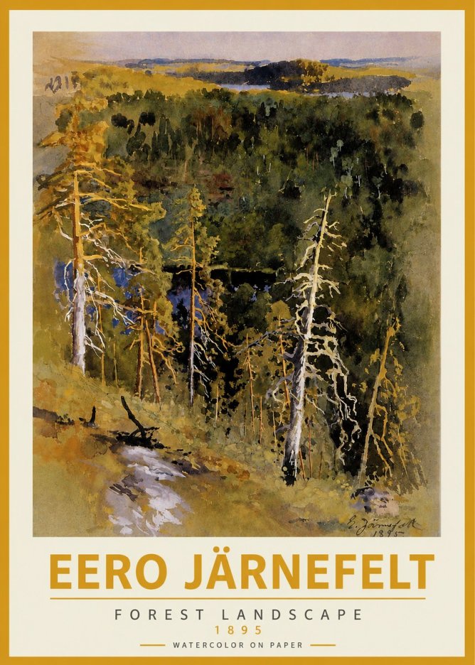 Eero Järnefelt Forest Landscape II No3 - Plakat