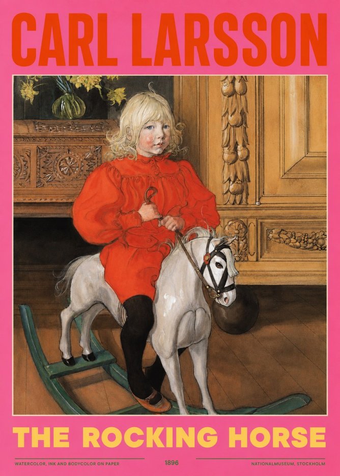 Carl Larsson The Rocking Horse No2 - Plakat